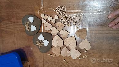 Cuori in legno 