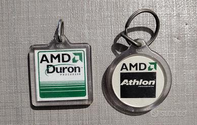 Lotto 2 Portachiavi Vintage AMD Duron & Athlon