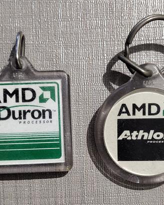 Lotto 2 Portachiavi Vintage AMD Duron & Athlon