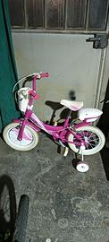 Bici per bambina 2/4 anni con rotelle