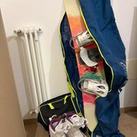 Tavola da snowboard completa + scaponi