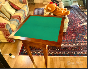 RARITA':tavoloGIOCOpieghevoleMOGANO/FELTROxxSECOLO