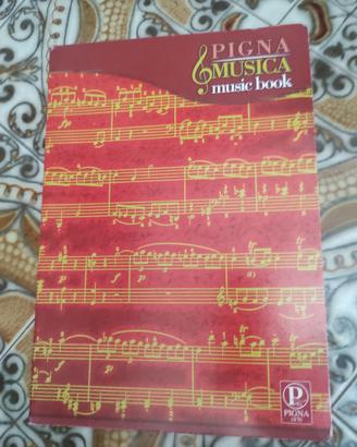 Quaderno pentagramma pigna music musicista