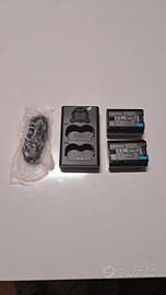 caricarapido e 2 batterie per Fujifilm