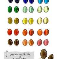 Orecchini da lobo in acciaio con pietra