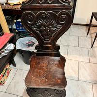 Sgabello in legno neorinascimentale