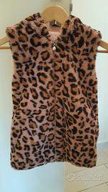 Vestito smanicato con cappuccio bambina 6/7 anni