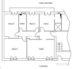2 stanze per studenti- via Marengo- 250€ l'una