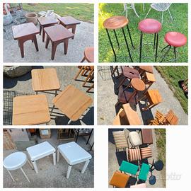 Sedia sgabello vintage 