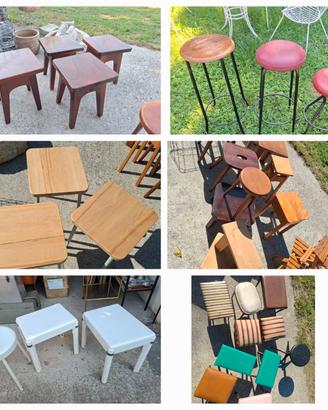 Sedia sgabello vintage 