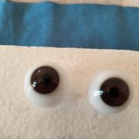 Coppia occhi in vetro soffiato per bambole 