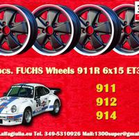 4 pz. cerchi Porsche Fuchs 6x15 ET36 356 C SC 911