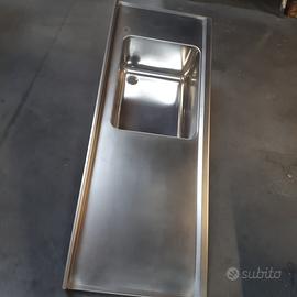 Lavello in aciao inox dx 1600x60.