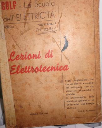 Vecchio manuale Elettrotecnica  1948 SELF