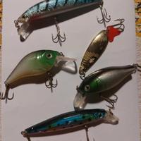 Lotto 5 esche artificiali da pesca