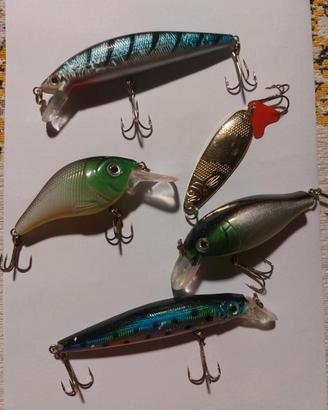 Lotto 5 esche artificiali da pesca