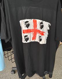 T-SHIRT MAGLIETTA SARDEGNA 4MORI NERA COTONE NUOVA