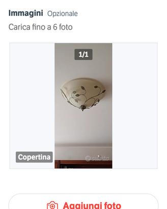 Plafoniera a soffitto color bianco panna
