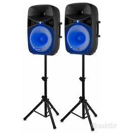 Vonyx VPS152A Set di Altoparlanti Attivi 1000 W 15