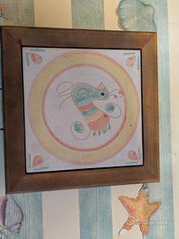 Mattonella Decorativa in Ceramica con Cornice 