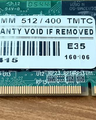 ram sodimm ddr1 512mb 400 TMTc rdsc3208-50a
