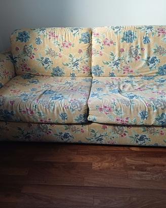 Divano letto 3 posti fiori