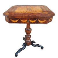 Tavolino da gioco intarsiato Emiliano Rolo