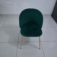 6 sedie in velluto verde