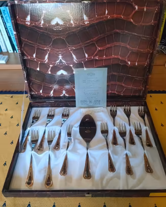 Set Posate Dolce Gottinghen Acciaio e Oro