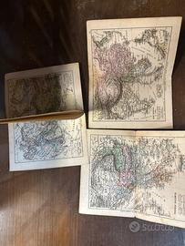Lotto 4 Mappe Geografiche Antiche Hoepli Fine '800