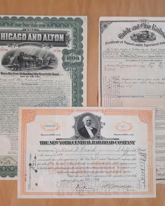 Obbligazioni ferrovie americane 1877-1928  treni