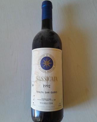 Bottiglia vino Sassicaia 1992
