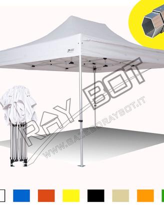 gazebo pieghevole 3x3-3x4.5-3x6 alluminio