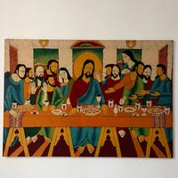 Quadro Batik Ultima cena Gesú 115x80cm