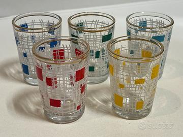 Set 5 bicchierini liquore vintage Made in France