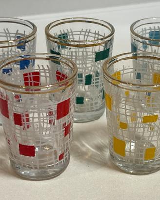 Set 5 bicchierini liquore vintage Made in France