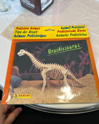 dinosauro in legno 3D Panini Dinasours  1992