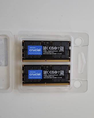 Ram 96GB DDR5 Crucial 5600 SODIMM 96 gb 2x 48 gb