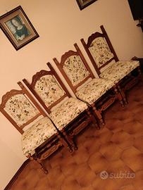 Set 6 sedie a rocchetto italiane antiche