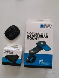 Quad lock per moto + adesivo + vibration dampener