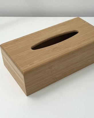 Porta fazzoletti, bambù, IKEA, 26x14 cm come nuovo