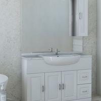 Mobile bagno Claudia cm 120 con specchio e tettino