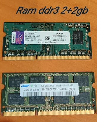 Ram ddr3 2gb + 2gb