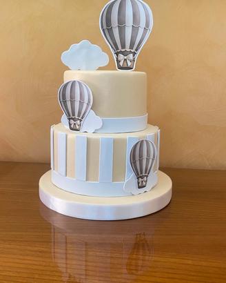 Torta Mongolfiere Beige