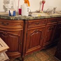 Credenza Buffet Classica con Top in Marmo Verde – 