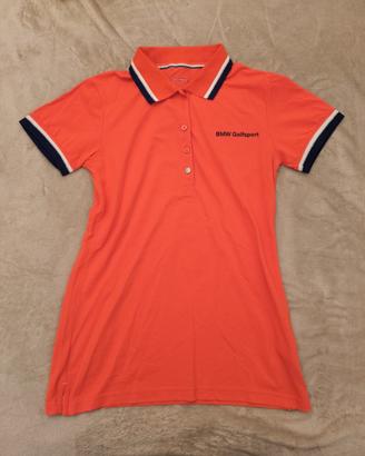 T-shirt polo arancione BMW GolfSport TG S