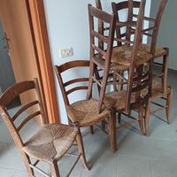 Sedie d'epoca contadina