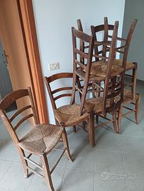 Sedie d'epoca contadina