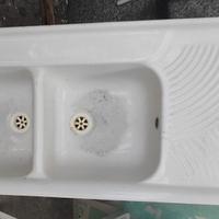 LAVELLO DA CUCINA IN CERAMICA A 2 BOCCHE  120X50