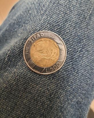 Moneta 500 lire IFAD RARA 1978 1998